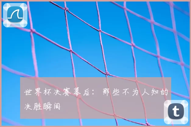 世界杯决赛幕后：那些不为人知的决胜瞬间